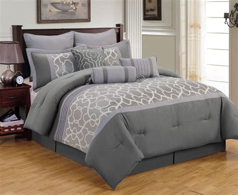 Many people simply choose to buy a bedding set or a comforter set, as it usually comes with a fitted sheet, a top sheet, a comforter, and one or two. Grey King Size Bedding Ideas - HomesFeed