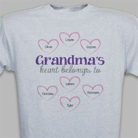 Personalized This Heart Belongs To T Shirt Diy Ts For Grandma