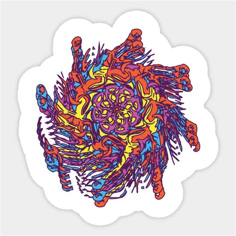 Psychedelic Flower Psychedelic Sticker Teepublic