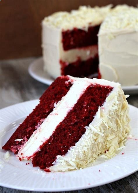 Red Velvet Cheesecake Cake Cake With A Thick Layer Of Cheesecake In