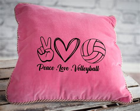 Peace Love Volleyball Svg Volleyball Svg Volleyball Etsy