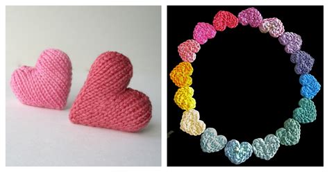 Want to take up knitting? 5 Mini Heart Free Knitting Pattern