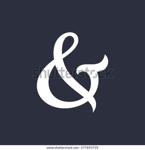 Custom Ampersand Elegant Stylish Decoration Ampersand Stock Vector