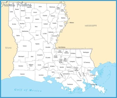 Louisiana Map With Parishes Names Paul Smith