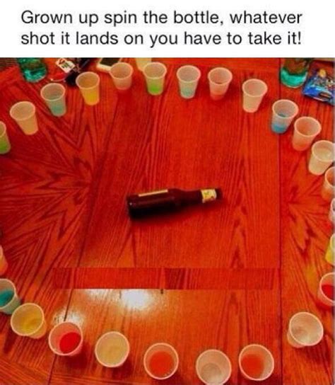 Spin The Bottle For Adults Whatever Shot It Lands On You Drink Summer Games Party Alcohol Fun