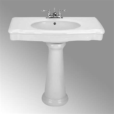 The basin itself is exceptionally deep modern acrylic pedestal sink: Pedestal Sink Bathroom Console White China Darbyshire