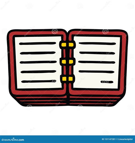 A Creative Cute Cartoon Stack Of Diaries Stock Vector Illustration Of