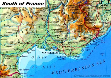 34 Map Of The South Of France Maps Database Source