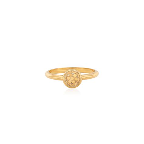 Anna Beck Smooth Rim Rounds Stacking Ring Rg10240 Gld New Collection