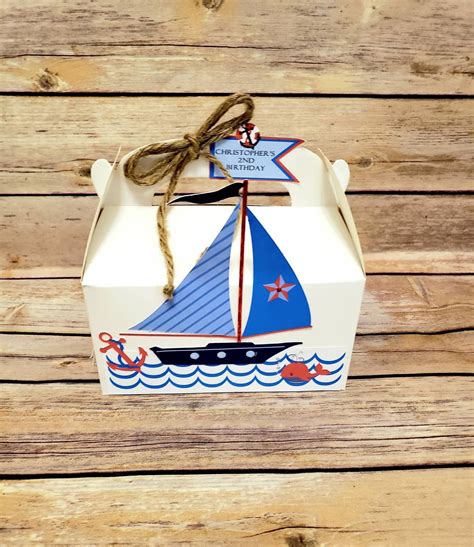 Nautical Favor Box Nautical Baby Shower Favor Nautical Sail | Etsy | Nautical birthday party ...