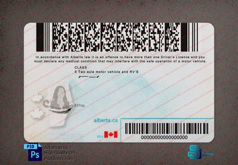 Alberta Driver License Template Psd Stores