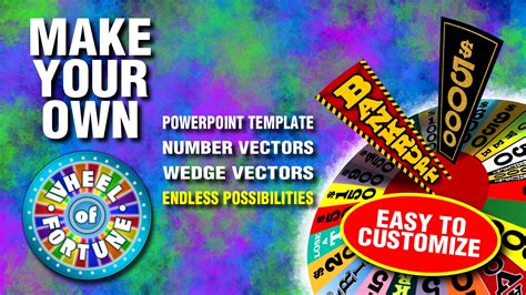Editable Wheel Of Fortune Wheel And Wedges Template Party Etsy