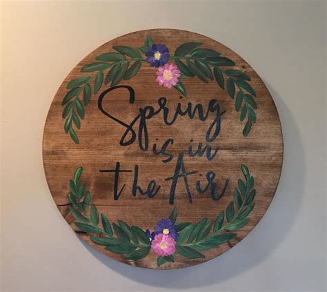 Spring is in the Air Wood Sign; Spring Wood Sign; Spring Sign; Spring is in the Air Sign; Spring ...