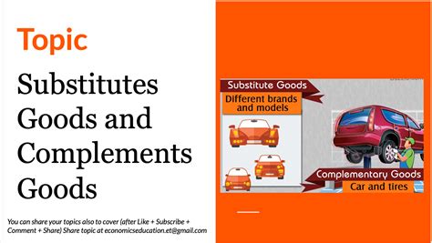 Substitute Goods And Complementary Goods Economics Concept Commerce