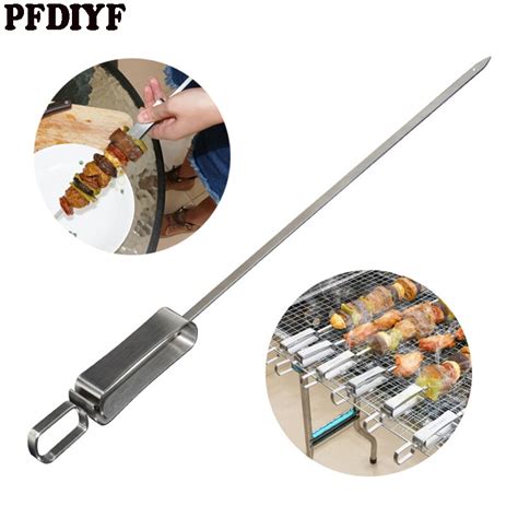 5pcs Stainless Steel Grill Fork Outdoors Bbq Tools Utensils Extendable