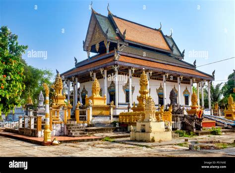 Kampong Pil Pagoda Battambang Cambodia Stock Photo Alamy
