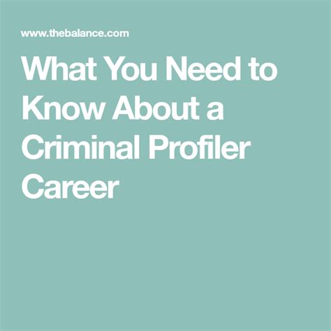 Criminal Profiling Job Description Salary Skills And More Criminal