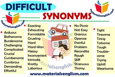 Other Ways To Say Difficult In English Materials For Learning English