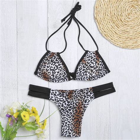 Women Swimsuit Swimwear Animal Print Bikini Swimsuit Set For Women