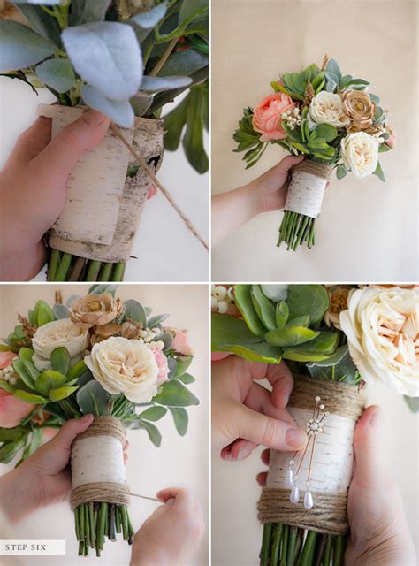 Diy wedding bouquets with faux flowers (under $50)! How To Make A Fake Flower Bridal Bouquet