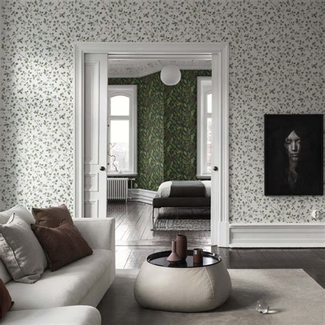Hassel Green Wallpaper Sandberg Wallpaper Wallpaper Living Room