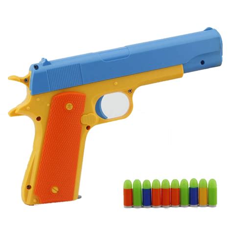 Colorful Semi Automatic Pistol Toy Gun Plastic Sniper Rifle Revolver