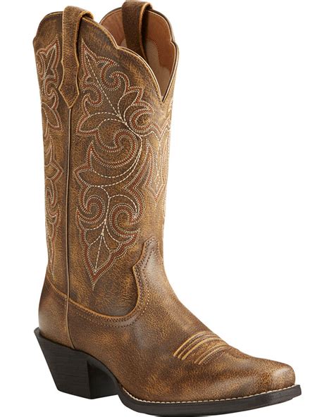 Ariat Womens Round Up Square Toe Western Boots Boot Barn