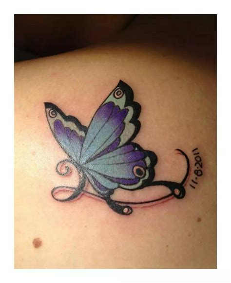 Purple Butterfly Tattoo Butterfly Tattoo Cover Up Purple Tattoos