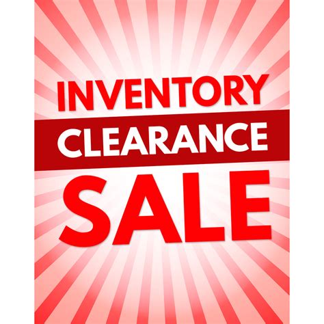 22 X 28 Inventory Clearance Sale Poster Specialty Store Services
