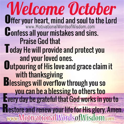 Welcome October Inspirational Word Quotes October Quotes New Month
