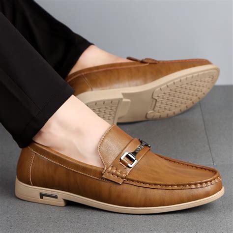 ️mens Luxury Genuine Leather Loafers Male Casual Leather Shoes Doug