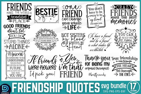 Friendship Quotes Svg Bundle Graphic By Design S Dark Creative Fabrica