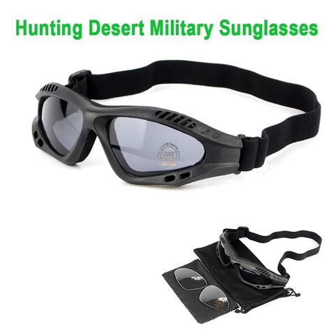 Polarized Army Goggles Desert 4 Lens Outdoor Uv Sports Hunting Military Sunglasses Men And Women