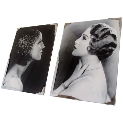 Pair Of English Art Deco Marbled Brown Lucite Photo Frames For Sale At