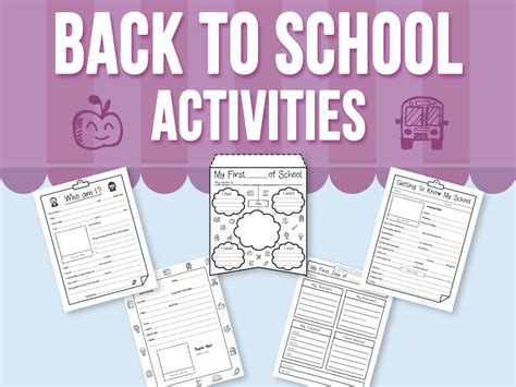 Back To School Activities Bundle Teaching Resources