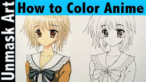 How To Color Anime With Colored Pencils Part 1 Youtube