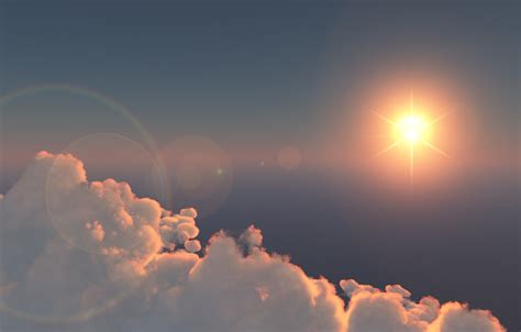 Wallpaper The Sky The Sun Clouds Sunrise Above A Lonely Cloud Images