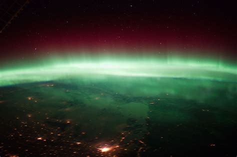 Aurora Borealis Above Canada Nasa Aurora Borealis From Space Earth