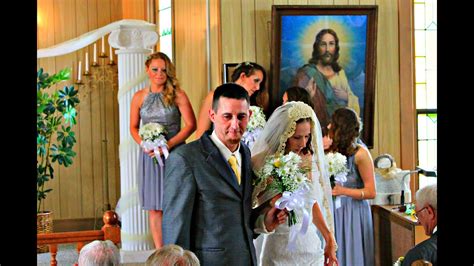 The couple's young son wilfred attended his parent's wedding on saturday afternooncredit: MY SON'S WEDDING: Mike and Karmen Bontrager - YouTube