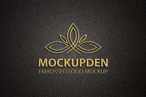 Embossed Logo Mockup Free Psd Template Mockup Den