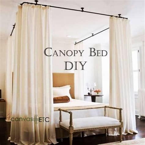 Canopy Bed Curtains Diy Add Style And Bedroom Elegance Canvas Etc
