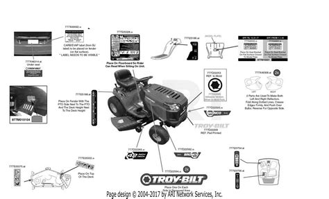 Troy Bilt 13ak78bs011 Bronco 42 Auto 2018 Parts Diagram For Label Map