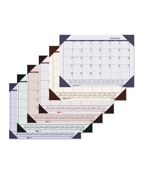 Recycled Ecotones Mountain Gray Monthly Desk Pad Calendar 22 X 17 2019