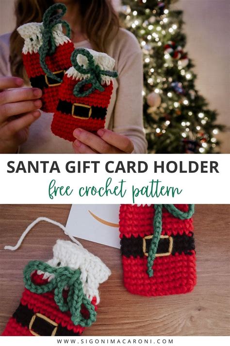 Crochet Santa T Card Holder Free Pattern And Instructions To Make It