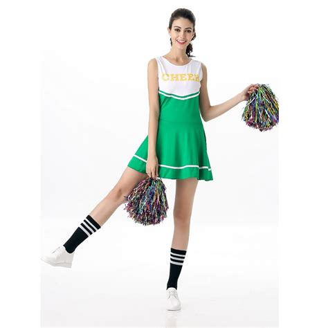 6 color sexy high school cheerleader costume cheer uniform outfit fancy dress best crossdress