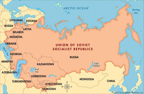 Soviet Union On World Map Map