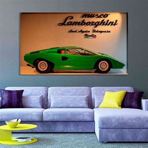 Lamborghini Wall Art Lamborghini Canvas Vintage Car Print Etsy