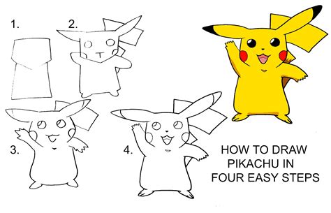 How To Draw Pikachu From Pokemon How To Draw Cartoons