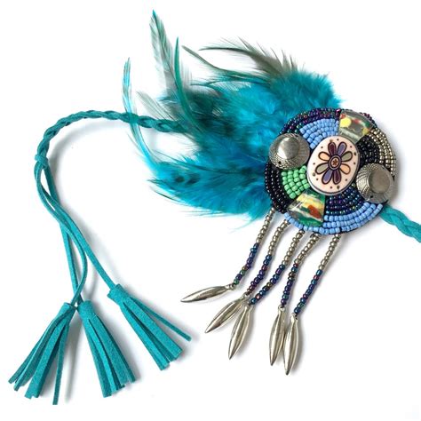 Turquoise Feather Headdress Native American Headdress