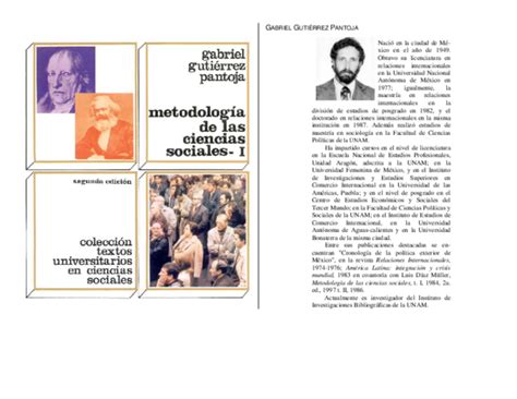 Pdf Libro Metodología De Las Ciencias Sociales 2ed Gutierrez 1996